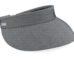 Fashion Seeberger Chambray Fabric Charcoal Visor -