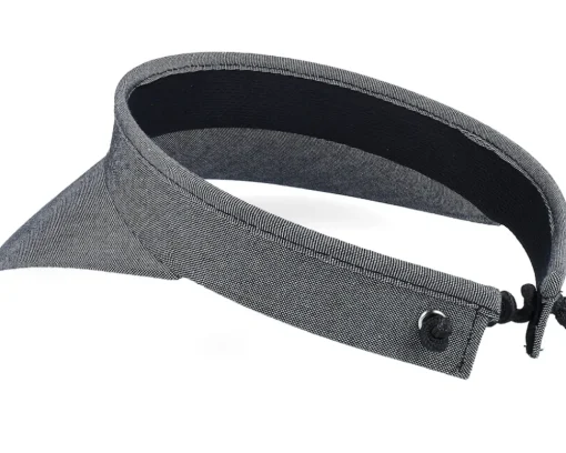 Fashion Seeberger Chambray Fabric Charcoal Visor -