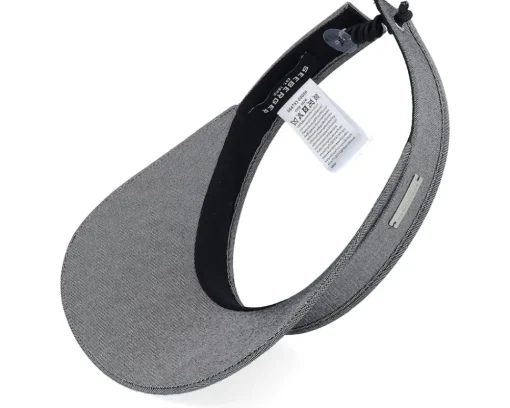 Fashion Seeberger Chambray Fabric Charcoal Visor -