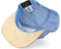 Snapback | Blanks-Yupoong Chambray Suede Blue/Beige Snapback -