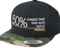 Snapback-Period 50% Chance Black/Camo Snapback -
