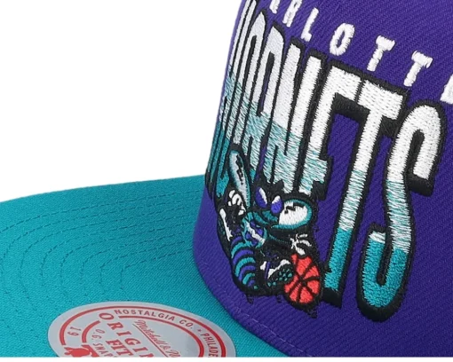 Snapback-Mitchell & Ness Charlotte Hornets Billboard 2 Hwc /Teal Snapback - Purple