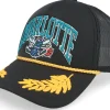 Trucker-Mitchell & Ness Charlotte Hornets Gold Leaf Vintage Trucker - Black