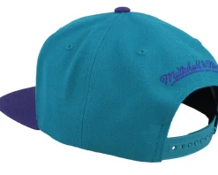 Snapback-Mitchell & Ness Charlotte Hornets Team 2 Tone Teal/Purple Snapback -