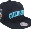 Best Mitchell & Ness Charlotte Hornets Triple Play Snapback - Black