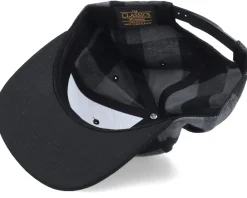 Snapback-Yupoong Checked Flanell Black/Grey Snapback -