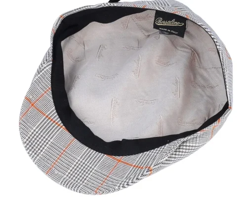 New Borsalino Checkered Flat Cap -
