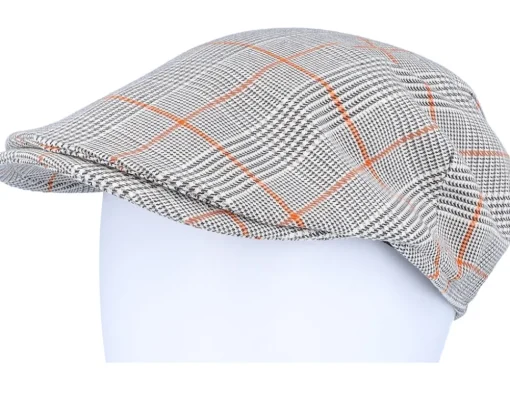 New Borsalino Checkered Flat Cap -