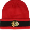 Fashion Fanatics Chicago Blackhawks Beanie /Black Cuff - Red