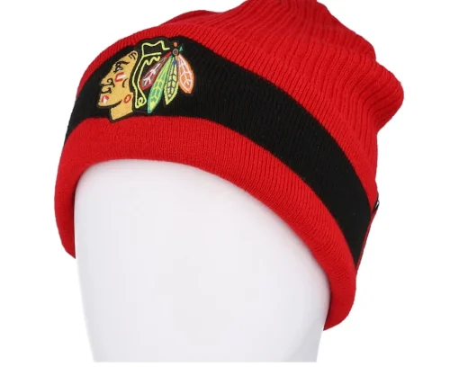 Fashion Fanatics Chicago Blackhawks Beanie /Black Cuff - Red