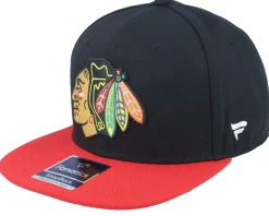 Snapback-Fanatics Chicago Blackhawks Black/Athletic Red Snapback -
