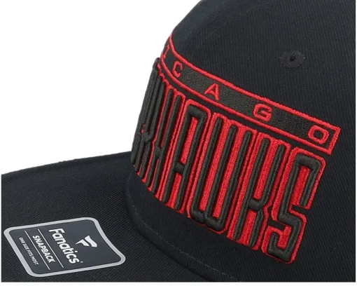 Sale Fanatics Chicago hawks Gino Flat Brim /Red Snapback - Black
