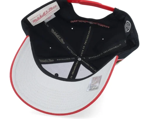 Adjustable-Mitchell & Ness Chicago hawks Groove Drip Pro /Red Adjustable - Black