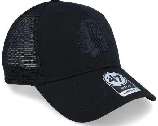 Trucker-47 Brand Chicago Blackhawks NHL Branson '47 Mvp Black Trucker -