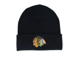 Hot American Needle Chicago Blackhawks Terrain Knit Solid Black Cuff -
