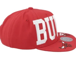 Sale Mitchell & Ness Chicago Bulls Big Text 1 Snapback - Red