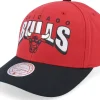 Adjustable-Mitchell & Ness Chicago Bulls Boom Text Pro Red/Black Adjustable -