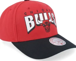 Adjustable-Mitchell & Ness Chicago Bulls Boom Text Pro Red/Black Adjustable -