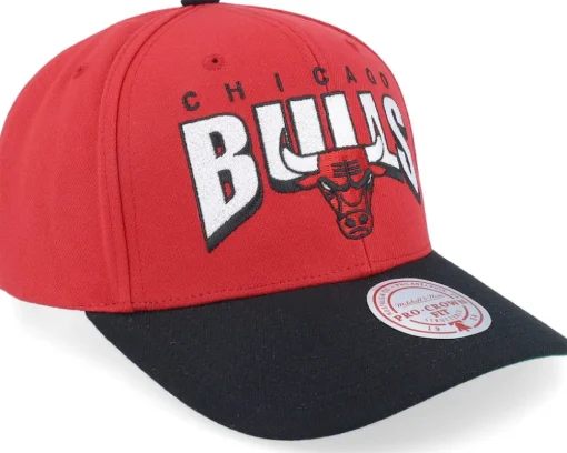 Adjustable-Mitchell & Ness Chicago Bulls Boom Text Pro Red/Black Adjustable -