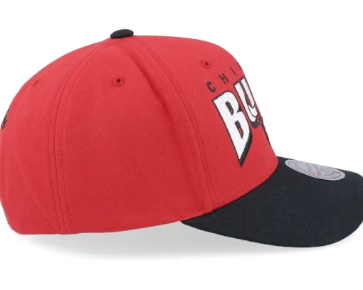 Adjustable-Mitchell & Ness Chicago Bulls Boom Text Pro Red/Black Adjustable -