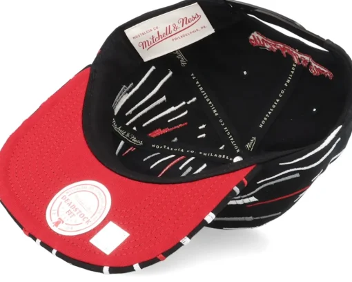 Snapback-Mitchell & Ness Chicago Bulls Burst Deadstock Black Snapback -