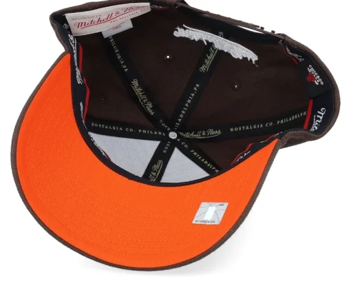 Adjustable-Mitchell & Ness Chicago Bulls Classic Brown/Orange Adjustable -