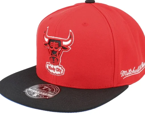Fitted-Mitchell & Ness Chicago Bulls Coast2coast Red/Black Fitted -