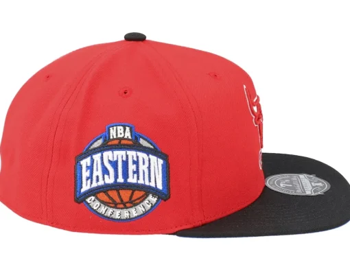 Fitted-Mitchell & Ness Chicago Bulls Coast2coast Red/Black Fitted -