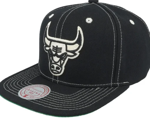 Best Mitchell & Ness Chicago Bulls Contrast Natural Snapback - Black