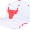 Adjustable-Mitchell & Ness Chicago Bulls Day 6 White/Lava Red Snapback -