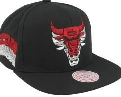 Snapback-Mitchell & Ness Chicago Bulls Drop It Black Snapback -