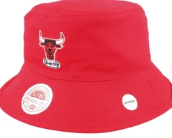 New Mitchell & Ness Chicago Bulls Lifestyle Reversible /Grey Bucket - Red