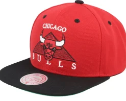 Snapback-Mitchell & Ness Chicago Bulls Monument Red/Black Snapback -