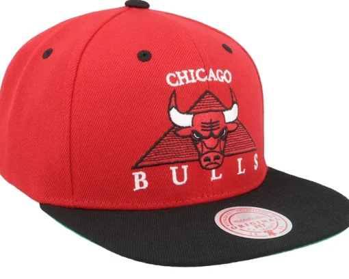 Snapback-Mitchell & Ness Chicago Bulls Monument Red/Black Snapback -