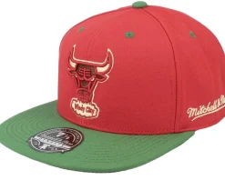 Hot Mitchell & Ness Chicago Bulls Nightmare /Green Fitted - Red
