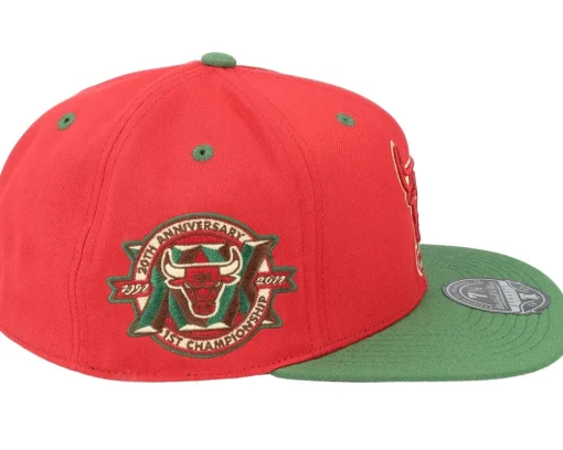 Hot Mitchell & Ness Chicago Bulls Nightmare /Green Fitted - Red
