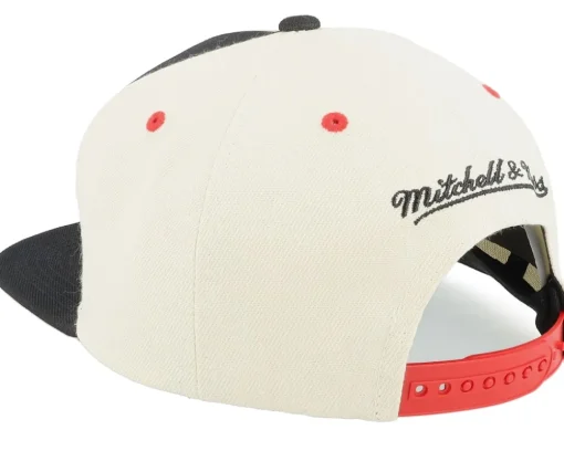 Snapback-Mitchell & Ness Chicago Bulls Pop Panel Off White/Black Snapback - Black, Beige