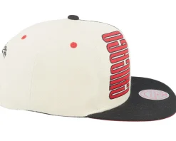 Snapback-Mitchell & Ness Chicago Bulls Pop Panel Off White/Black Snapback - Black, Beige