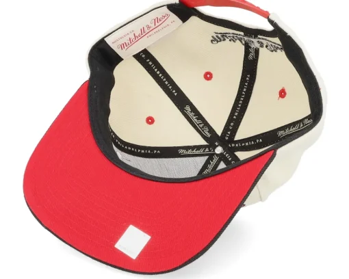 Snapback-Mitchell & Ness Chicago Bulls Pop Panel Off White/Black Snapback - Black, Beige