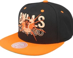 Best Mitchell & Ness Chicago Bulls Shattered /Orange Snapback - Black