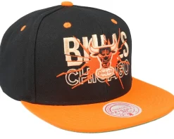 Best Mitchell & Ness Chicago Bulls Shattered /Orange Snapback - Black
