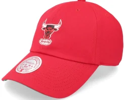 Dad Cap-Mitchell & Ness Chicago Bulls Team Ground 2.0 Red Dad Cap -