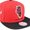 Best Mitchell & Ness Chicago Bulls Team Insider Red/Black Snapback -