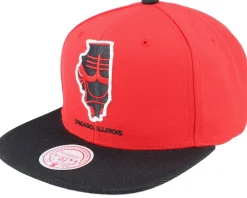Best Mitchell & Ness Chicago Bulls Team Insider Red/Black Snapback -
