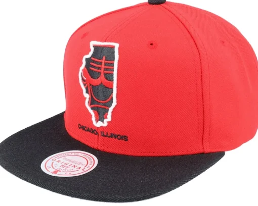 Best Mitchell & Ness Chicago Bulls Team Insider Red/Black Snapback -