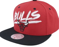 Snapback-Mitchell & Ness Chicago Bulls Transcript /Black Snapback - Red