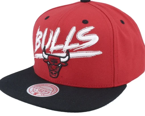 Snapback-Mitchell & Ness Chicago Bulls Transcript /Black Snapback - Red