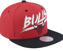 Snapback-Mitchell & Ness Chicago Bulls Transcript /Black Snapback - Red