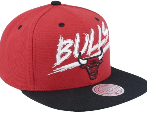 Snapback-Mitchell & Ness Chicago Bulls Transcript /Black Snapback - Red