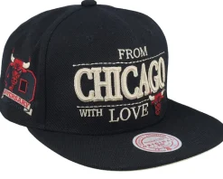 Sale Mitchell & Ness Chicago Bulls With Love Snapback - Black